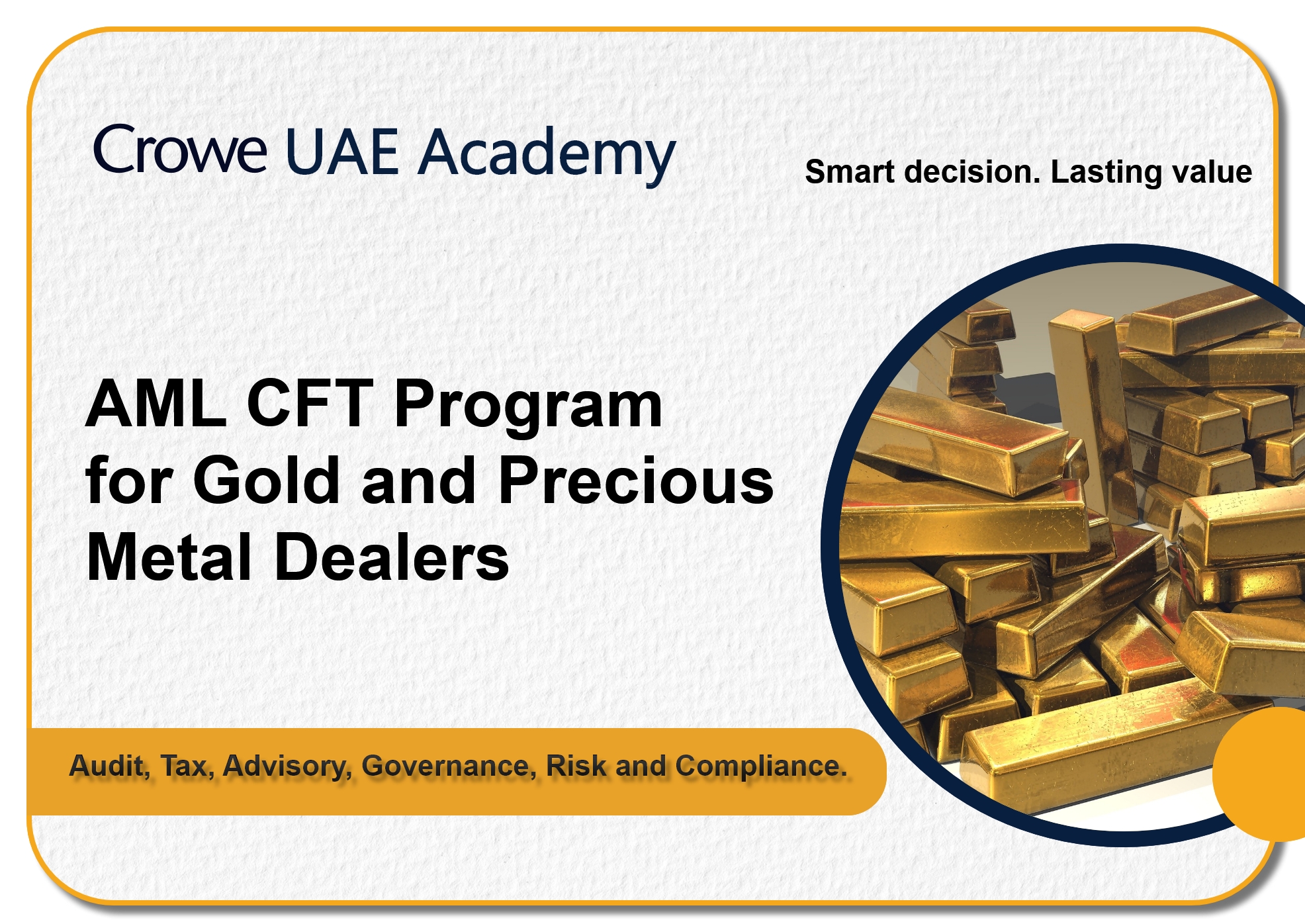 >AML CFT Program for Gold Dealers Image